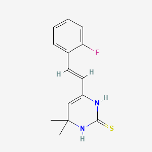 6-[2-(2-fluorophenyl)vinyl]-4,4-dimethyl-3,4-dihydro-2(1H)-pyrimidinethione