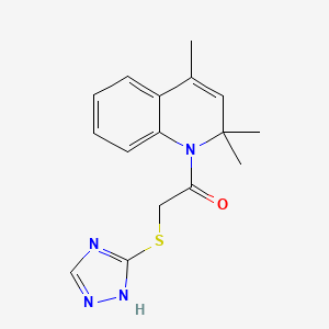 molecular formula C16H18N4OS B5525398 2,2,4-trimethyl-1-[(4H-1,2,4-triazol-3-ylthio)acetyl]-1,2-dihydroquinoline 