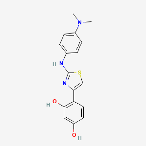 molecular formula C17H17N3O2S B5525420 4-(2-{[4-(dimethylamino)phenyl]amino}-1,3-thiazol-4-yl)-1,3-benzenediol 