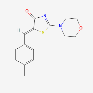 molecular formula C15H16N2O2S B5525427 5-(4-甲基苄叉亚甲基)-2-(4-吗啉基)-1,3-噻唑-4(5H)-酮 