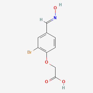 molecular formula C9H8BrNO4 B5525436 2-溴-4-[(羟亚氨基)甲基]苯氧基}乙酸 