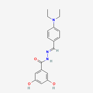 molecular formula C18H21N3O3 B5525450 N'-[4-(二乙氨基)亚苄基]-3,5-二羟基苯甲酰肼 