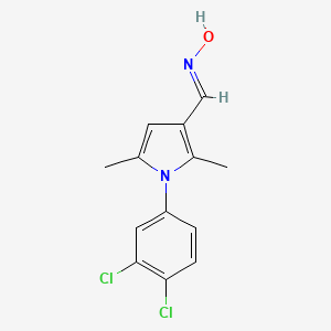 molecular formula C13H12Cl2N2O B5525466 1-(3,4-dichlorophenyl)-2,5-dimethyl-1H-pyrrole-3-carbaldehyde oxime 