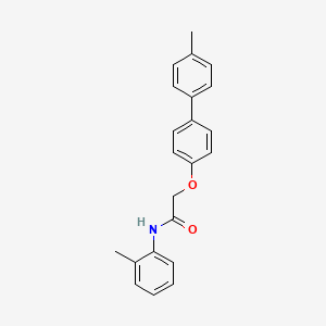 molecular formula C22H21NO2 B5525473 2-[(4'-methyl-4-biphenylyl)oxy]-N-(2-methylphenyl)acetamide 