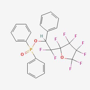 molecular formula C24H16F9O3P B5525479 2,2-difluoro-2-(2,3,3,4,4,5,5-heptafluorotetrahydro-2-furanyl)-1-phenylethyl diphenylphosphinate 