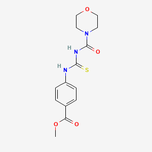 molecular formula C14H17N3O4S B5525507 4-({[(4-吗啉羰基)氨基]羰基硫代}氨基)苯甲酸甲酯 
