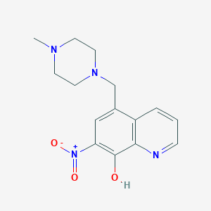 molecular formula C15H18N4O3 B5525527 5-[(4-methyl-1-piperazinyl)methyl]-7-nitro-8-quinolinol 