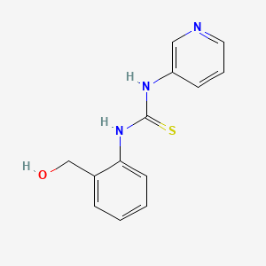 molecular formula C13H13N3OS B5525533 N-[2-(hydroxymethyl)phenyl]-N'-3-pyridinylthiourea 