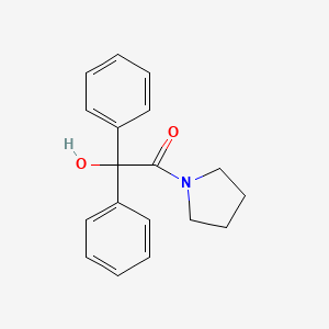 molecular formula C18H19NO2 B5525581 2-oxo-1,1-diphenyl-2-(1-pyrrolidinyl)ethanol 
