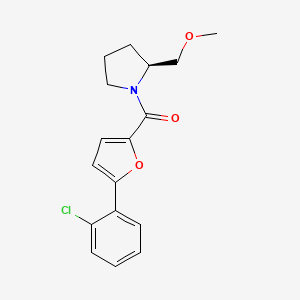 molecular formula C17H18ClNO3 B5525620 （2S）-1-[5-(2-氯苯基)-2-呋喃酰基]-2-(甲氧甲基)吡咯烷 