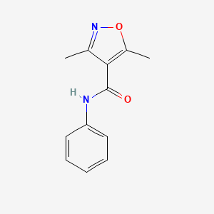 molecular formula C12H12N2O2 B5525626 3,5-dimethyl-N-phenyl-4-isoxazolecarboxamide 