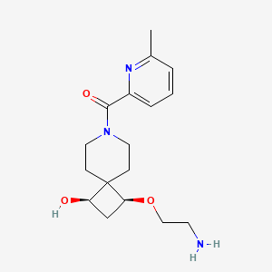 molecular formula C17H25N3O3 B5525648 rel-(1R,3S)-3-(2-aminoethoxy)-7-[(6-methyl-2-pyridinyl)carbonyl]-7-azaspiro[3.5]nonan-1-ol dihydrochloride 