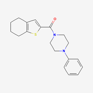 molecular formula C19H22N2OS B5525668 1-phenyl-4-(4,5,6,7-tetrahydro-1-benzothien-2-ylcarbonyl)piperazine 