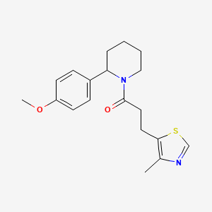 molecular formula C19H24N2O2S B5525704 2-(4-methoxyphenyl)-1-[3-(4-methyl-1,3-thiazol-5-yl)propanoyl]piperidine 