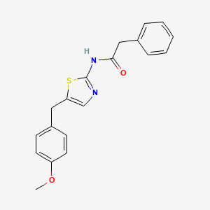 molecular formula C19H18N2O2S B5525739 N-[5-(4-甲氧基苄基)-1,3-噻唑-2-基]-2-苯基乙酰胺 