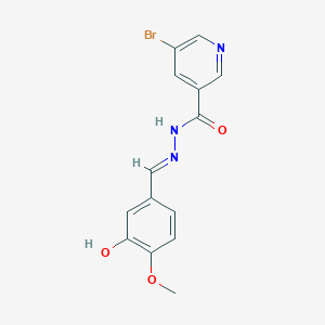 molecular formula C14H12BrN3O3 B5525743 5-溴-N'-(3-羟基-4-甲氧基亚苄基)烟酰肼 