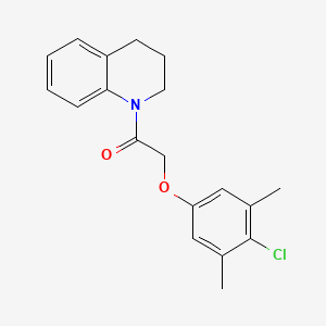 molecular formula C19H20ClNO2 B5525759 1-[(4-chloro-3,5-dimethylphenoxy)acetyl]-1,2,3,4-tetrahydroquinoline 