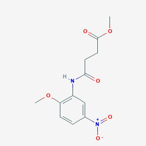 molecular formula C12H14N2O6 B5525764 4-[(2-甲氧基-5-硝基苯基)氨基]-4-氧代丁酸甲酯 