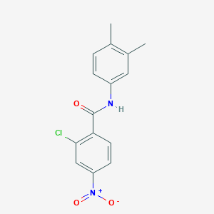 molecular formula C15H13ClN2O3 B5525806 2-chloro-N-(3,4-dimethylphenyl)-4-nitrobenzamide CAS No. 329940-66-1