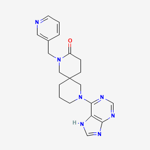 molecular formula C20H23N7O B5525813 8-(9H-purin-6-yl)-2-(pyridin-3-ylmethyl)-2,8-diazaspiro[5.5]undecan-3-one 