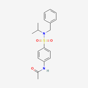 molecular formula C18H22N2O3S B5525819 N-(4-{[benzyl(isopropyl)amino]sulfonyl}phenyl)acetamide CAS No. 330468-76-3