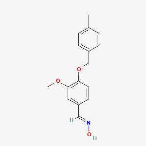 molecular formula C16H17NO3 B5525820 3-甲氧基-4-[(4-甲基苄基)氧基]苯甲醛肟 