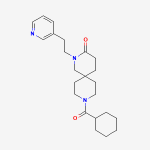 molecular formula C23H33N3O2 B5525830 9-(cyclohexylcarbonyl)-2-(2-pyridin-3-ylethyl)-2,9-diazaspiro[5.5]undecan-3-one 