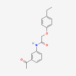 molecular formula C18H19NO3 B5525842 N-(3-acetylphenyl)-2-(4-ethylphenoxy)acetamide 