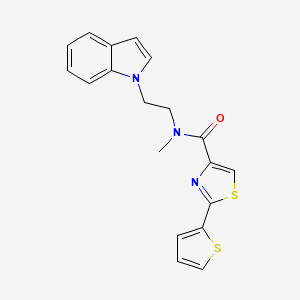 N-[2-(1H-indol-1-yl)ethyl]-N-methyl-2-(2-thienyl)-1,3-thiazole-4-carboxamide
