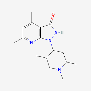 molecular formula C16H24N4O B5525918 4,6-dimethyl-1-(1,2,5-trimethyl-4-piperidinyl)-1H-pyrazolo[3,4-b]pyridin-3-ol 