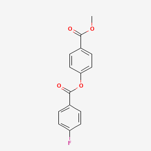 molecular formula C15H11FO4 B5525933 4-(甲氧羰基)苯基 4-氟苯甲酸酯 