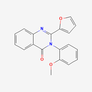 molecular formula C19H14N2O3 B5525979 2-(2-呋喃基)-3-(2-甲氧基苯基)-4(3H)-喹唑啉酮 CAS No. 62820-54-6