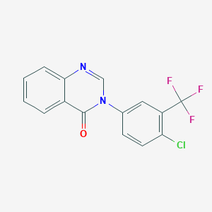 molecular formula C15H8ClF3N2O B5525993 3-[4-chloro-3-(trifluoromethyl)phenyl]-4(3H)-quinazolinone 