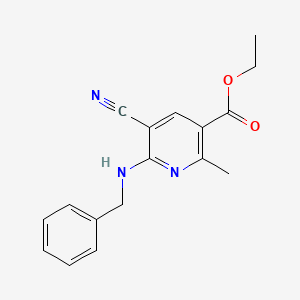 molecular formula C17H17N3O2 B5526029 ethyl 6-(benzylamino)-5-cyano-2-methylnicotinate CAS No. 137522-48-6