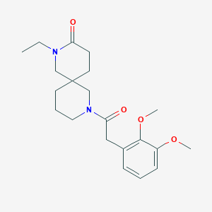 molecular formula C21H30N2O4 B5526030 8-[(2,3-dimethoxyphenyl)acetyl]-2-ethyl-2,8-diazaspiro[5.5]undecan-3-one 