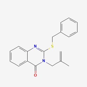 molecular formula C19H18N2OS B5526050 2-(苄硫基)-3-(2-甲基-2-丙烯-1-基)-4(3H)-喹唑啉酮 