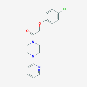 molecular formula C18H20ClN3O2 B5526051 1-[(4-chloro-2-methylphenoxy)acetyl]-4-(2-pyridinyl)piperazine 