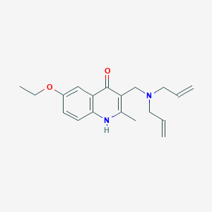 molecular formula C19H24N2O2 B5526059 3-[(二烯丙基氨基)甲基]-6-乙氧基-2-甲基-4-喹啉醇 