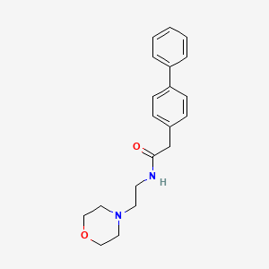 molecular formula C20H24N2O2 B5526068 2-(4-biphenylyl)-N-[2-(4-morpholinyl)ethyl]acetamide 