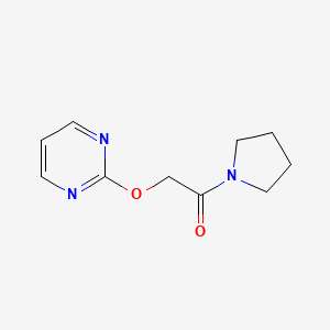 molecular formula C10H13N3O2 B5526102 2-[2-氧代-2-(1-吡咯烷基)乙氧基]嘧啶 