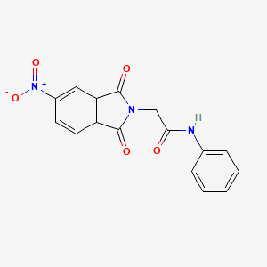 molecular formula C16H11N3O5 B5526125 2-(5-nitro-1,3-dioxo-1,3-dihydro-2H-isoindol-2-yl)-N-phenylacetamide 