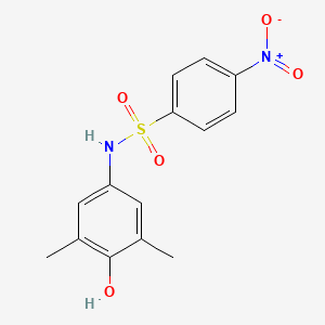 molecular formula C14H14N2O5S B5526152 N-(4-羟基-3,5-二甲苯基)-4-硝基苯磺酰胺 