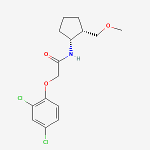 molecular formula C15H19Cl2NO3 B5526167 2-(2,4-dichlorophenoxy)-N-[(1R*,2S*)-2-(methoxymethyl)cyclopentyl]acetamide 