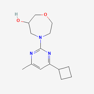 molecular formula C14H21N3O2 B5526171 4-(4-环丁基-6-甲基嘧啶-2-基)-1,4-恶杂环己烷-6-醇 