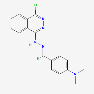 molecular formula C17H16ClN5 B5526188 4-(dimethylamino)benzaldehyde (4-chloro-1-phthalazinyl)hydrazone 
