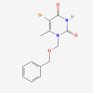 molecular formula C13H13BrN2O3 B5526208 1-[(苄氧基)甲基]-5-溴-6-甲基嘧啶-2,4(1H,3H)-二酮 