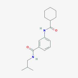 molecular formula C18H26N2O2 B5526212 3-[(cyclohexylcarbonyl)amino]-N-isobutylbenzamide 