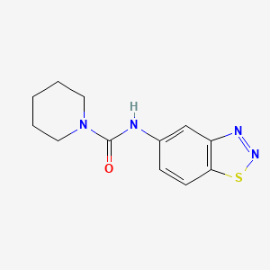 molecular formula C12H14N4OS B5526255 N-1,2,3-benzothiadiazol-5-yl-1-piperidinecarboxamide 