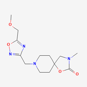 molecular formula C13H20N4O4 B5526262 8-{[5-(methoxymethyl)-1,2,4-oxadiazol-3-yl]methyl}-3-methyl-1-oxa-3,8-diazaspiro[4.5]decan-2-one 