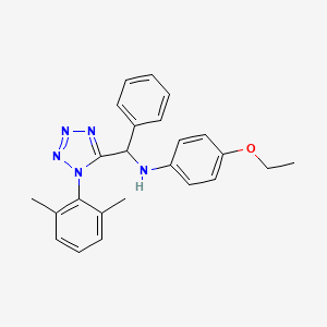 molecular formula C24H25N5O B5526279 N-[[1-(2,6-dimethylphenyl)-1H-tetrazol-5-yl](phenyl)methyl]-4-ethoxyaniline 